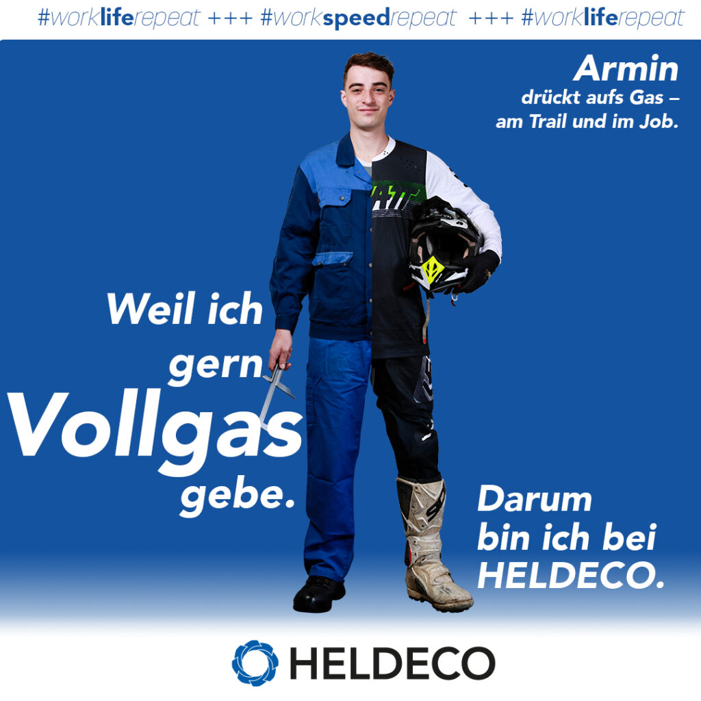 Die Mischung macht's: In der neuen HELDECO-Kampagne stehen die Mitarbeiter für ihre Leidenschaften – privat wie beruflich – ein.